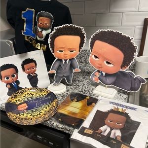 Black Boss Baby party decor